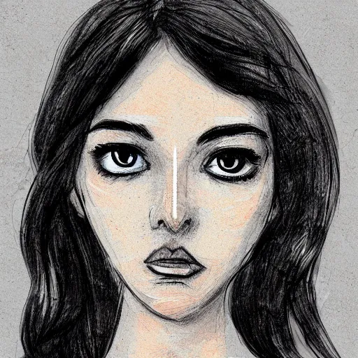 Image similar to beautiful lady face. sketch