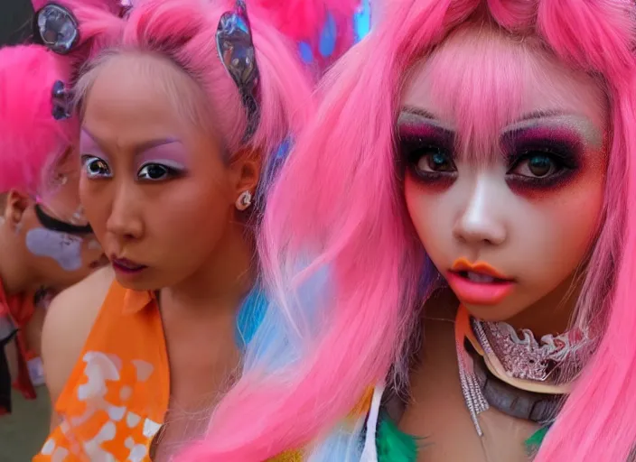 Prompt: a selfi photo of the most beautiful ganguro in harajuku, photorealistic, 8K HD