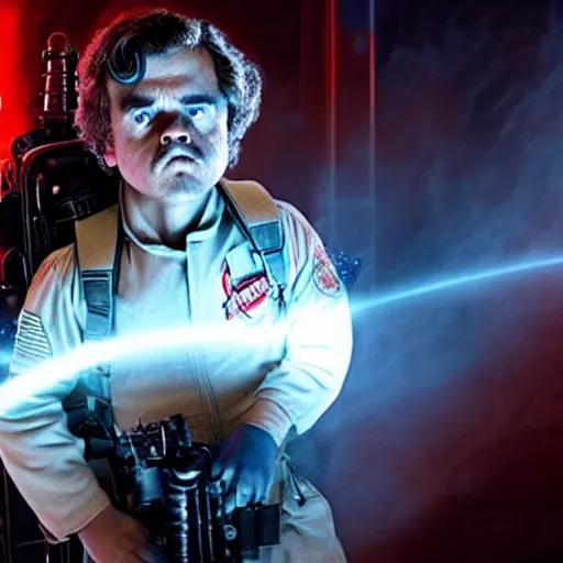 Image similar to stunning awe inspiring peter dinklage as a ghostbuster in the movie ghostbusters, movie still 8 k hdr atmospheric lighting