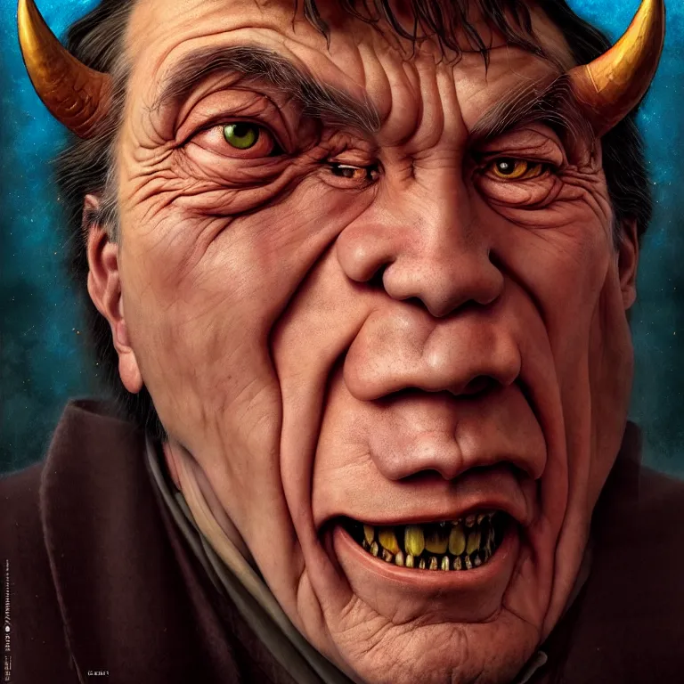 Prompt: a portrait of a devil mad cannabis premier francois legault in 2 0 2 1 illustrated by miyazaki by karol bak, james jean, tom bagshaw, rococo, sharp focus, trending on artstation, cinematic lighting, hyper realism, octane render, 8 k, hyper detailed, vivid, ultra detailed, highly detailed