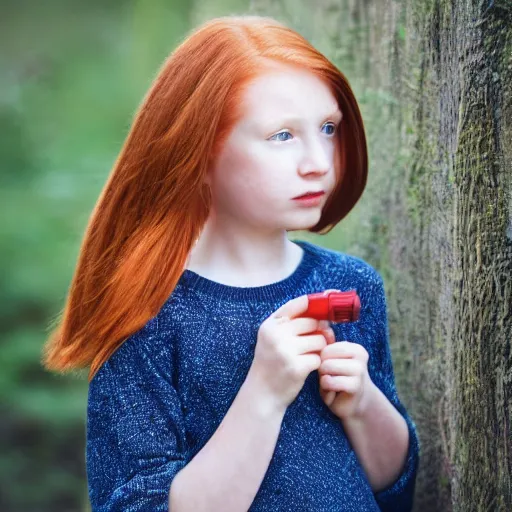 Prompt: girl with light ginger hair