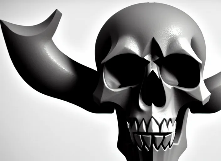 Image similar to skull, stylized stl, 3 d render, activision blizzard style, hearthstone style