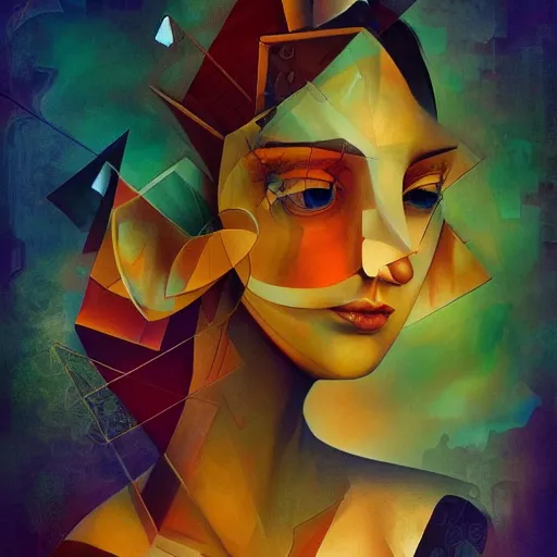 Prompt: cubism by anna dittmann