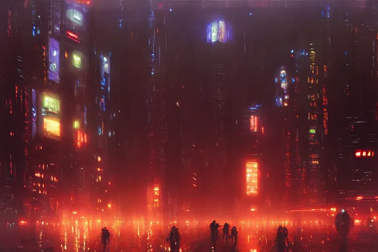 Image similar to a scifi illustration, Night City on Coruscant by ruan jia