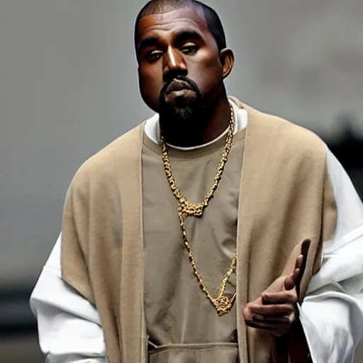 Prompt: kanye west as a priest, 2 0 1 0 s, candid photo,