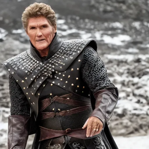 Prompt: david hasselhoff in game of thrones