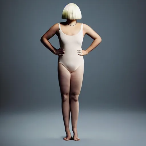 Image similar to sia Furler full body photo shoot in leotard