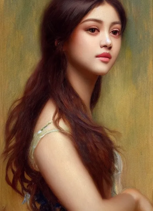 Prompt: a beautiful painting of liza soberano by felix resurreccion hidalgo, pre-raphaelite, detailed, trending on artstation, hd, masterpiece