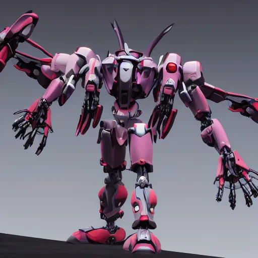 Prompt: grimdark creepy evangelion mecha, unreal engine, 8 k, ultra realistic, ultra detail