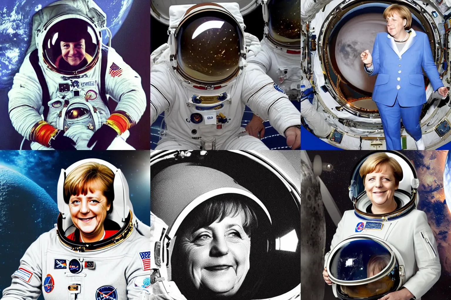 Prompt: Merkel as an Astronaut