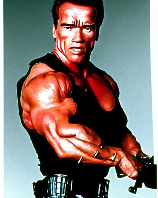 Image similar to arnold schwarzenegger as a damaged terminator