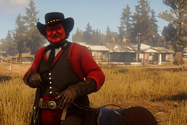 Image similar to ronald mcdonald in red dead redemption 2