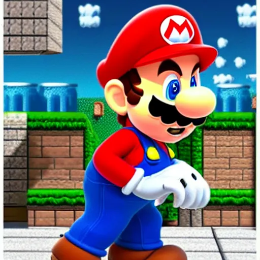 super mario crying into his hands in the corner of his | Stable ...