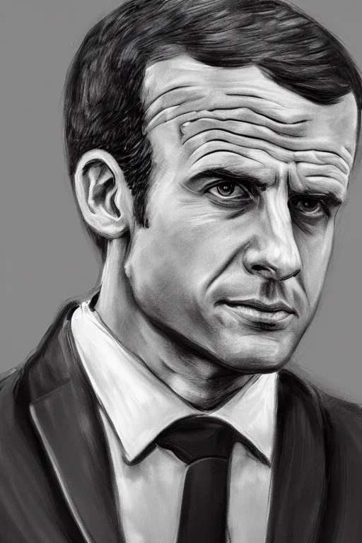 Image similar to emmanuel macron police officer, highly detailed, digital art, sharp focus, trending on art station