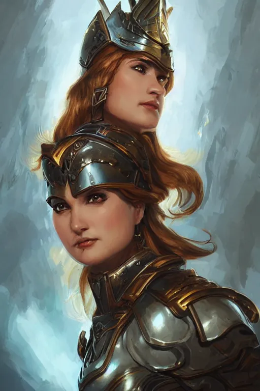 Image similar to amazon valkyrie athena, d & d, fantasy, portrait, highly detailed, headshot, digital painting, trending on artstation, concept art, sharp focus, illustration, art by artgerm and greg rutkowski and magali villeneuve