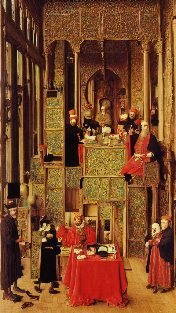 Prompt: khayr ad - din barberousse, by jan van eyck