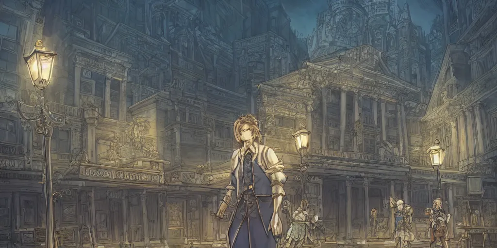 Image similar to but we refuse to believe that the bank of justice is bankrupt. ultrafine highly detailed colorful illustration, intricate linework, sharp focus, octopath traveler, final fantasy, unreal engine highly rendered, global illumination, radiant light, intricate environment