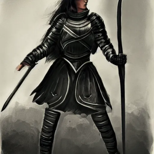 Image similar to Female Knight holding sword