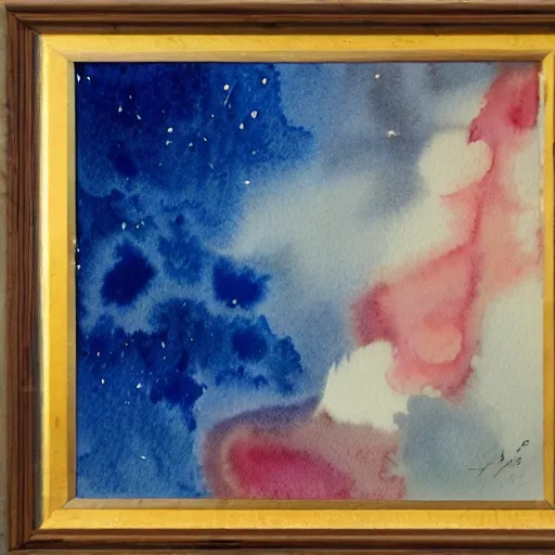 Prompt: watercolors, abstract heat and cold comets