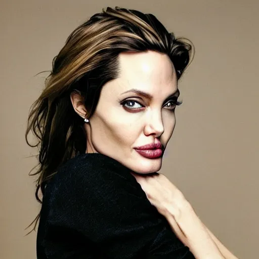 Image similar to angelina jolie portrait photo by martin schoeller