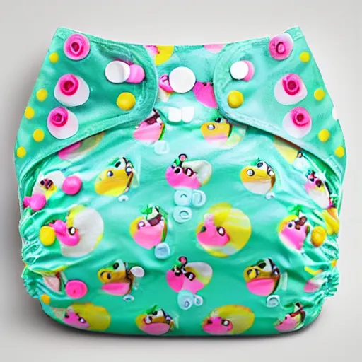 Prompt: kawaii babyish disposable diaper design