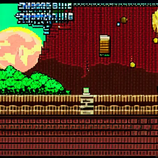 Image similar to screenshot of the 16-bit video game: Moon Pause