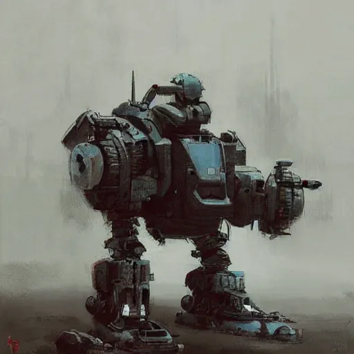 Image similar to mech art by jakub rozalski