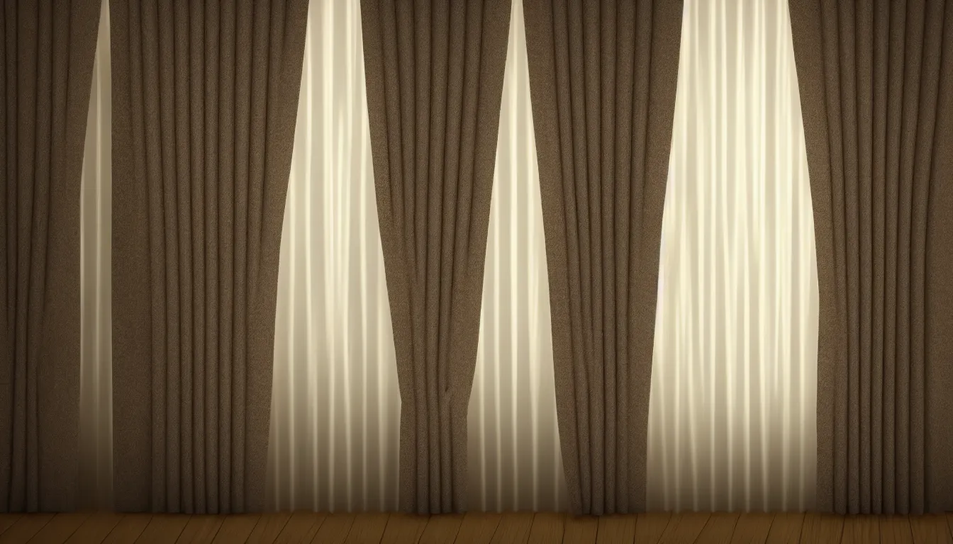 Image similar to night curtains, house interior, design very detailed, high resolution, 8 k