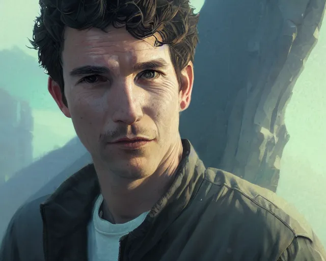 Image similar to highly detailed portrait of tim buckley, in gta v, stephen bliss, unreal engine, fantasy art by greg rutkowski, loish, rhads, ferdinand knab, makoto shinkai and lois van baarle, ilya kuvshinov, rossdraws, tom bagshaw, global illumination, radiant light, detailed and intricate environment