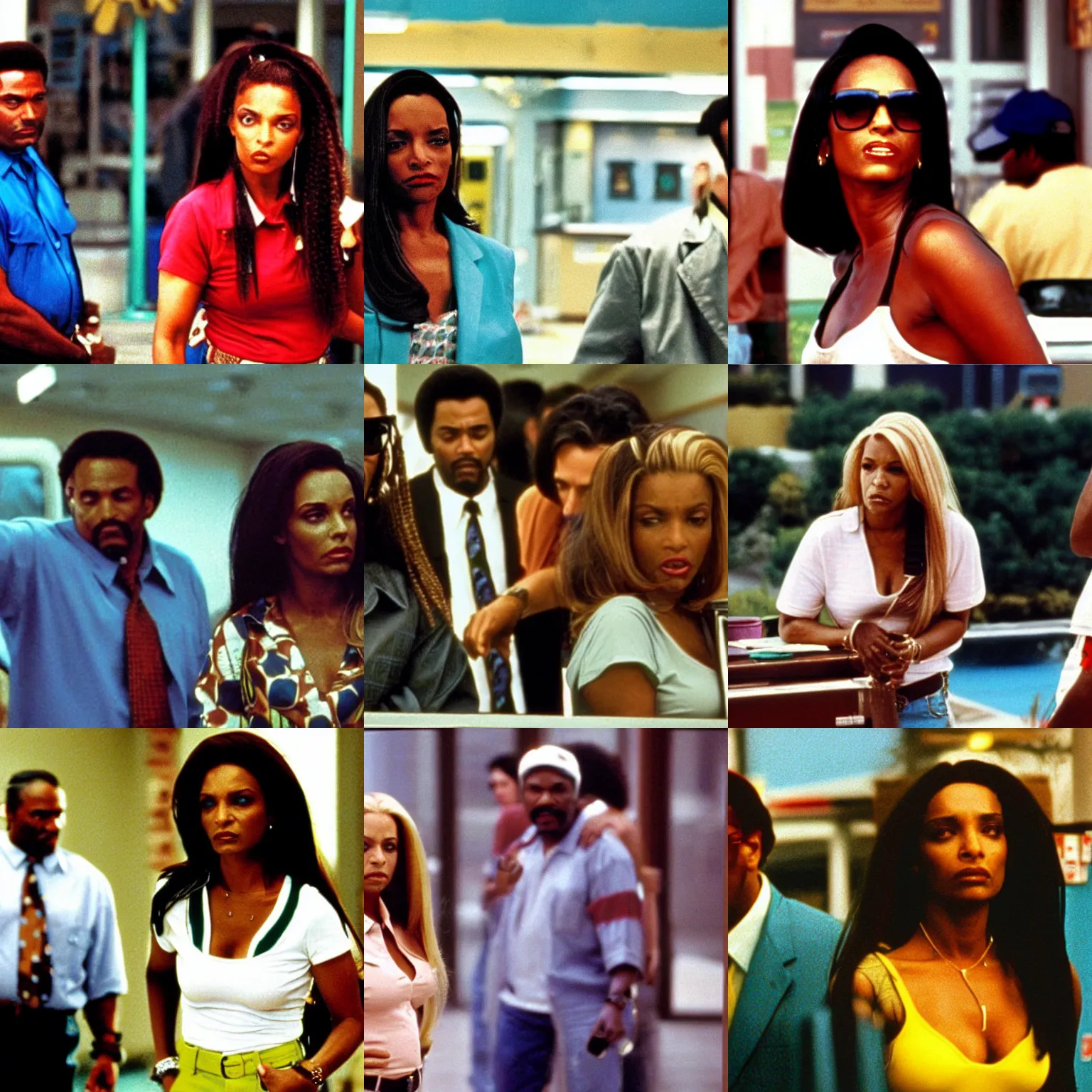 Prompt: a film still from jackie brown ( 1 9 9 7 )