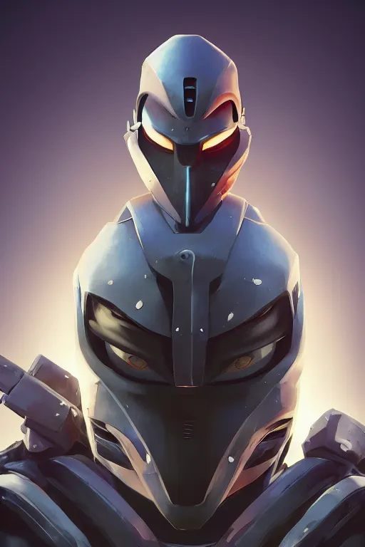 Image similar to epic mask helmet robot ninja portrait stylized as fornite style game design fanart by concept artist gervasio canda, behance hd by jesper ejsing, by rhads, makoto shinkai and lois van baarle, ilya kuvshinov, rossdraws global illumination radiating a glowing aura global illumination ray tracing hdr render in unreal engine 5