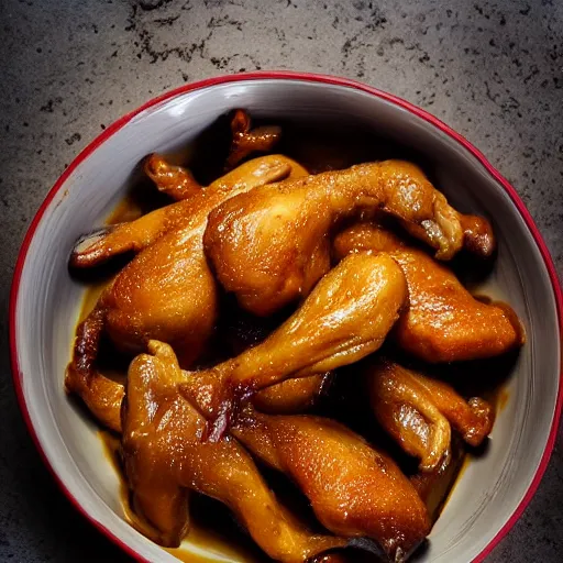 Image similar to high resolution photo of chicken feet, michelin star, very tasty, food photography, instagram, trending