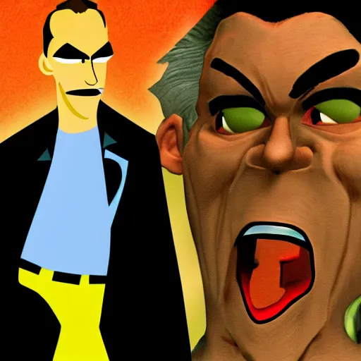 Image similar to jordan peterson as neo cortex, ps 1 graphics