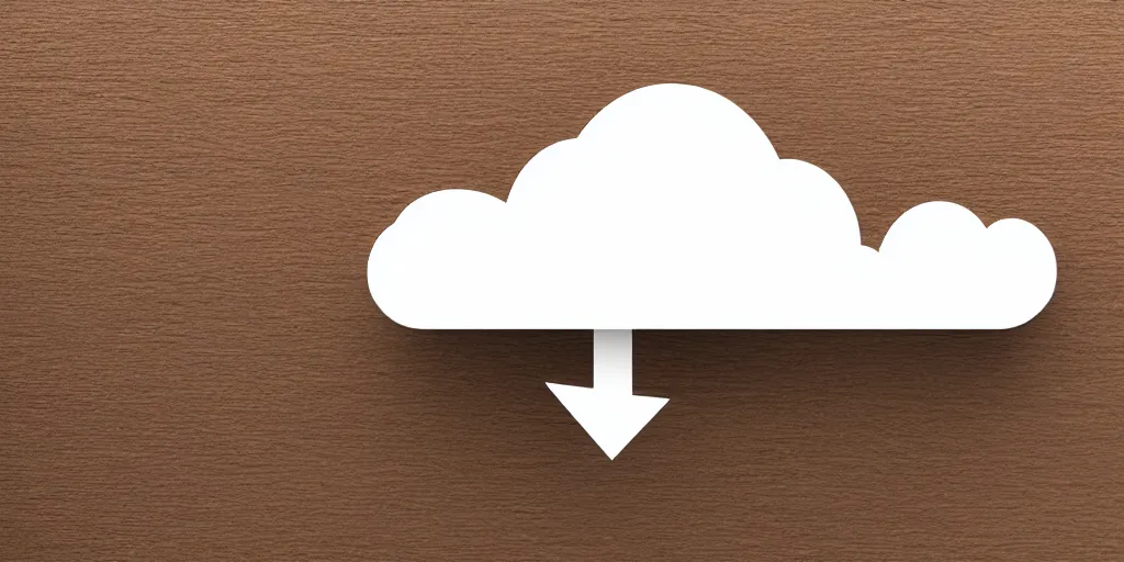 Prompt: a cloud icon with an up arrow inside of it