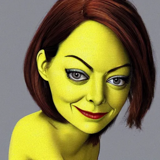 Image similar to a banana woman that has the face of emma stone on it, dalle 2 reference