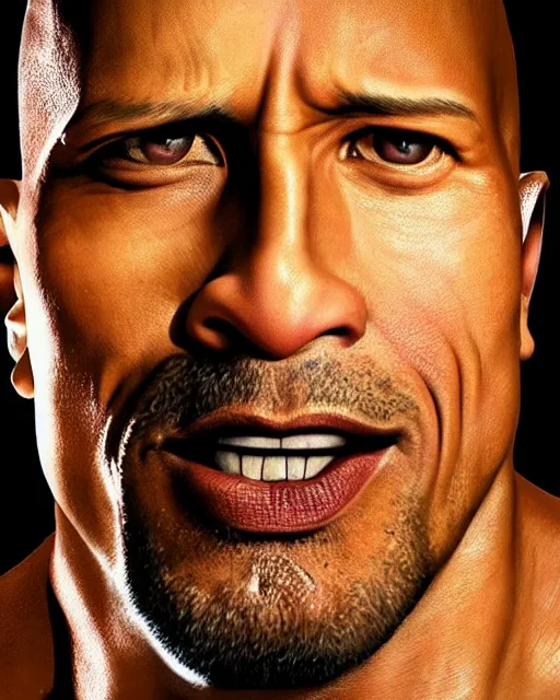 Image similar to Film still close-up shot of Dwayne Johnson as the Jules from the movie Pulp Fiction. Photographic, photography