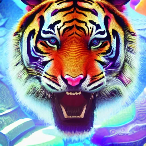 cool colorful tiger wallpapers