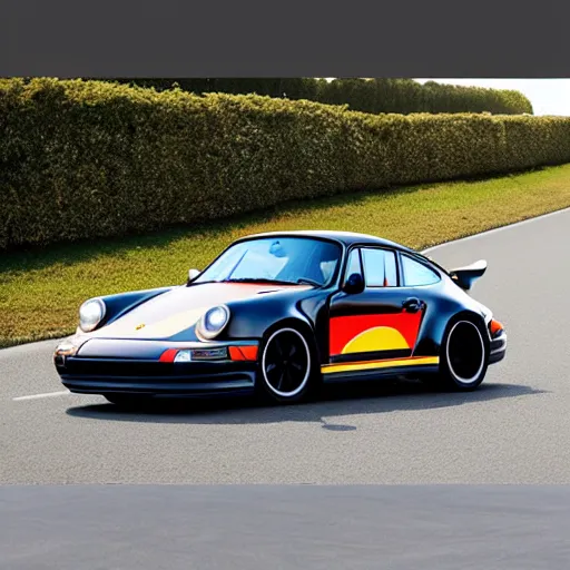 Prompt: porsche 9 1 1, pixar style