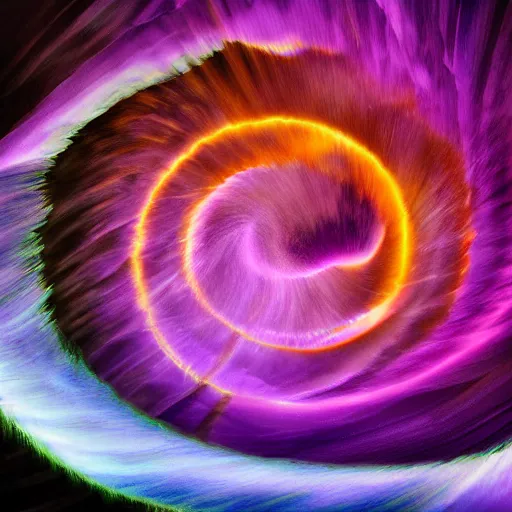 Image similar to a purple tornado, digital art, beautiful dramatic lighting