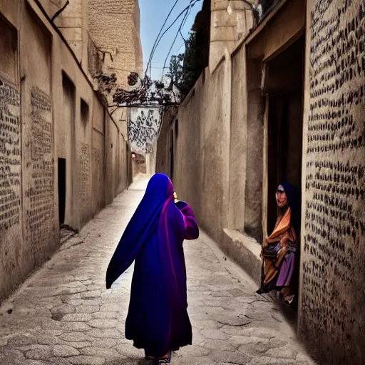 Image similar to Iranian girl, photo by Steve McCurry, 4k, ultra realistic