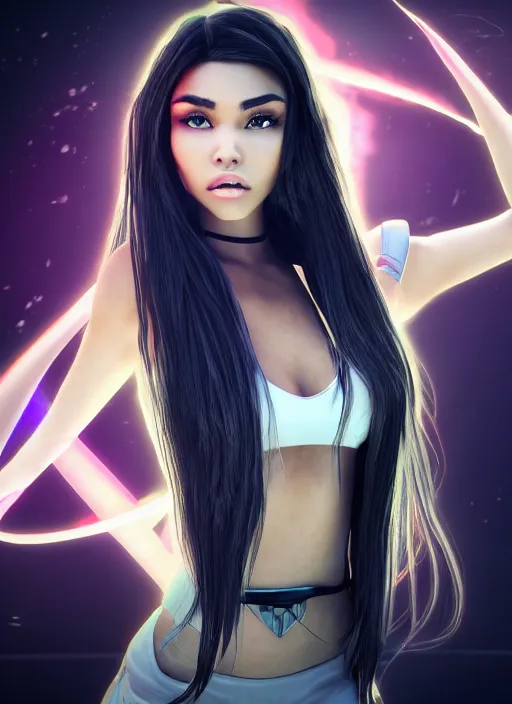 Image similar to Madison Beer as a video game character, digital art, unreal engine, unreal engine render, blender render, render, 4k, coherent