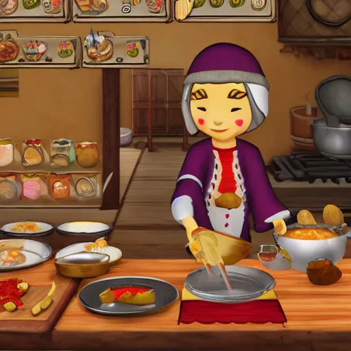 Prompt: mediaeval cooking mama