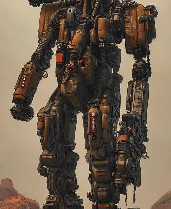 Image similar to cyberpunk pathfinder robot from apex legends character portrait, portrait by james gurney and laurie greasley, concept art, cinematic composition, dramatic lighting, highly detailed, vintage sci - fi