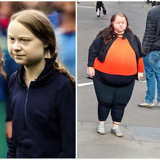 Image similar to greta thunberg obese