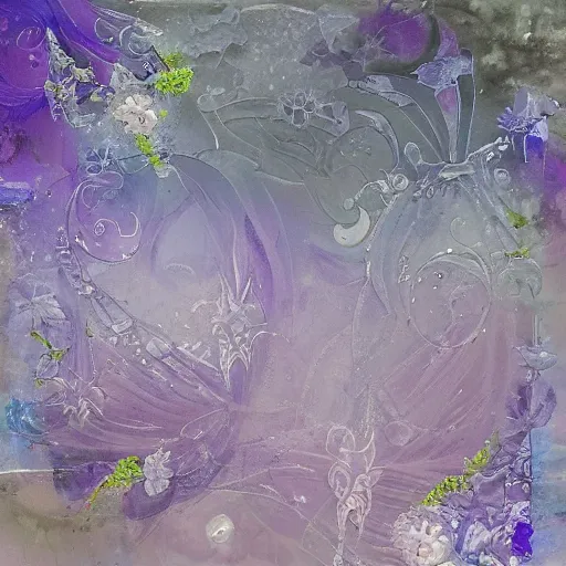 Image similar to crystethereal lavender atrium manipulation layeredinfusion lilac silver silver fuji pastel lilac sparkle fuji surreal creations serene lilac sparkle grey lilac weeping abstract collage