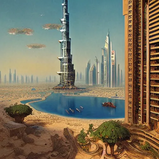 Image similar to gta : dubai, by ferdinand knab