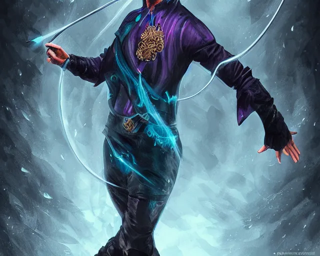 Prompt: cristiano ronaldo as a strong fantasy magician who does magic, fantasy art, in the style of Turine Tran, illustration, epic, fantasy, intricate, elgant, amazing detail, digital painting, artstation, concept art, smooth, sharp focus