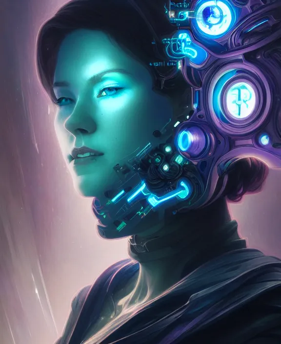 Prompt: a whirlwind of souls rushing inside the metaverse, half body, glowin eye, android, cyborg, cyberpunk face, by loish, d & d, fantasy, intricate, elegant, highly detailed, colorful, vivid color, digital painting, artstation, concept art, art by artgerm and greg rutkowski and alphonse mucha and ruan jia