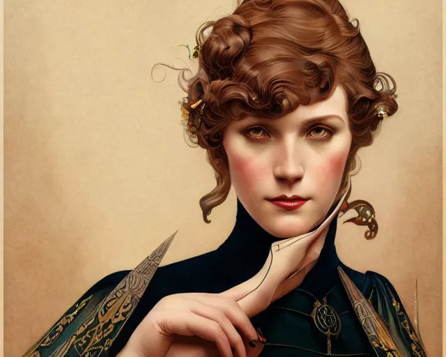 Image similar to photography of coles phillips, deep focus, d & d, fantasy, intricate, elegant, highly detailed, digital painting, artstation, concept art, matte, sharp focus, illustration, hearthstone, art by artgerm and greg rutkowski and alphonse mucha