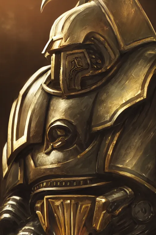 Image similar to armor portrait heros warhammer 4 0 k horus heresy fanart - the primarchs emperor by johannes helgeson animated with vfx concept artist & illustrator global illumination ray tracing hdr fanart arstation zbrush central hardmesh 8 k octane renderer comics stylized